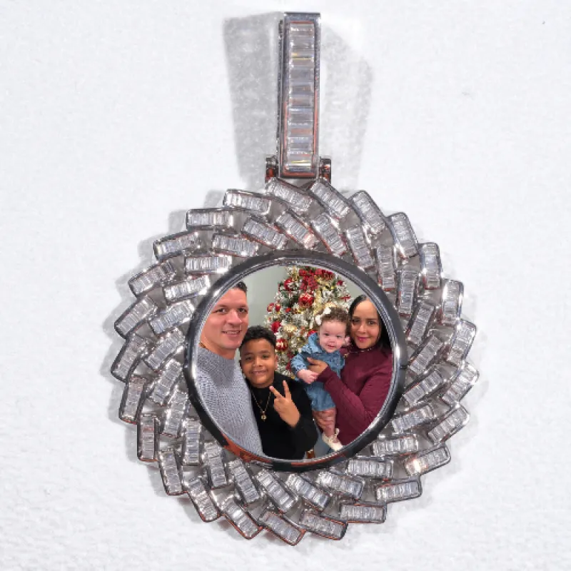 Large 3D Baguette Custom Picture Pendant made by The GUU Shop