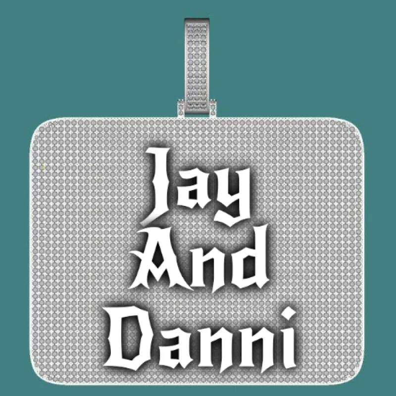 CUSTOM LETTER NECKLACE 3D BIG SQUARE made by The GUU Shop