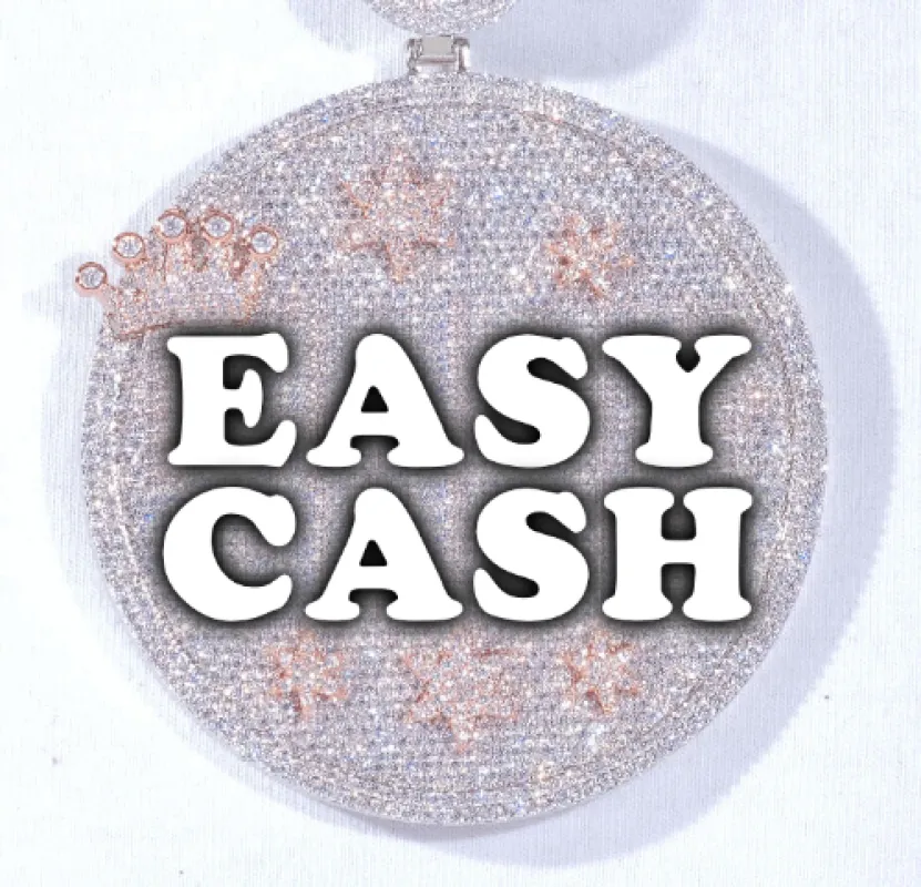 CUSTOM LETTER NECKLACE 3D BIG CROWN DISC made by The GUU Shop