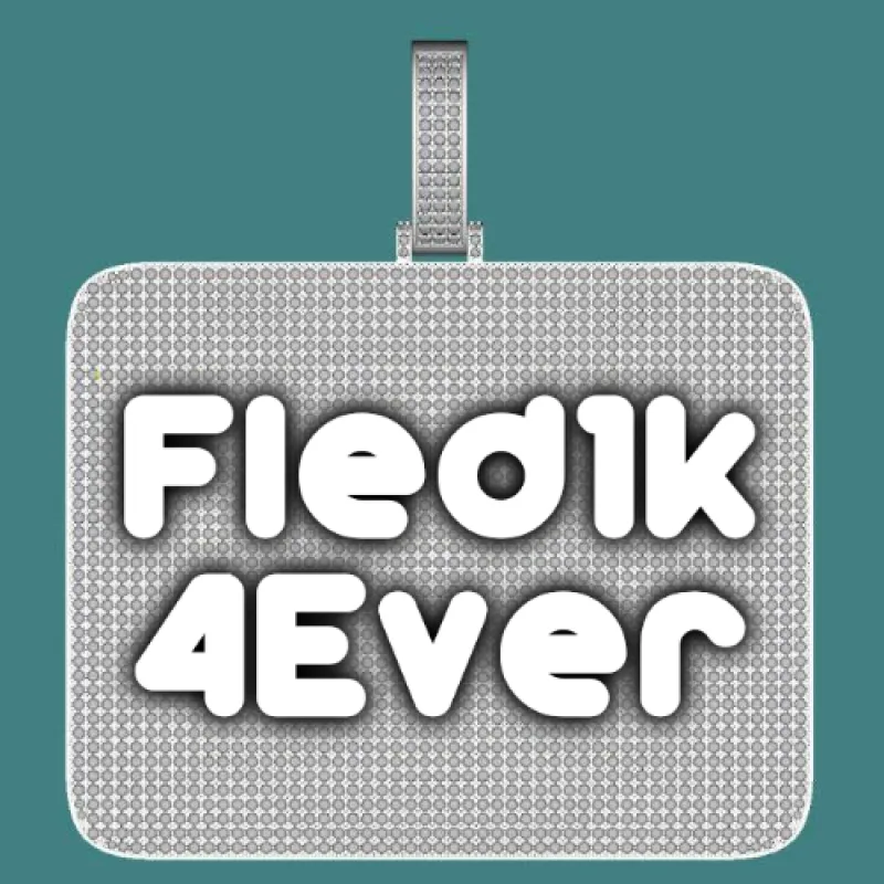 CUSTOM LETTER NECKLACE 3D BIG SQUARE made by The GUU Shop