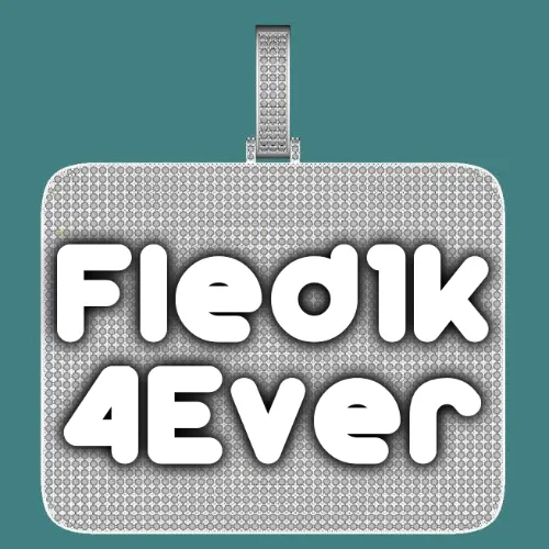 CUSTOM LETTER NECKLACE 3D BIG SQUARE sold by The GUU Shop