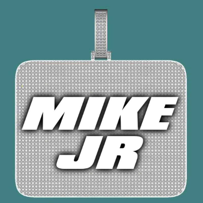 CUSTOM LETTER NECKLACE 3D BIG SQUARE made by The GUU Shop