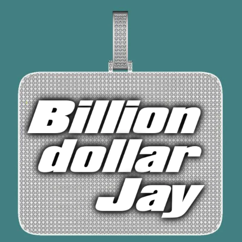 CUSTOM LETTER NECKLACE 3D BIG SQUARE made by The GUU Shop