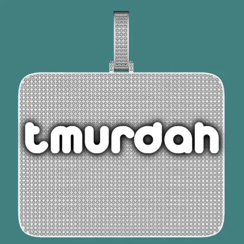 CUSTOM LETTER NECKLACE 3D BIG SQUARE sold by The GUU Shop