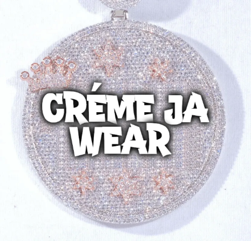 CUSTOM LETTER NECKLACE 3D BIG CROWN DISC made by The GUU Shop