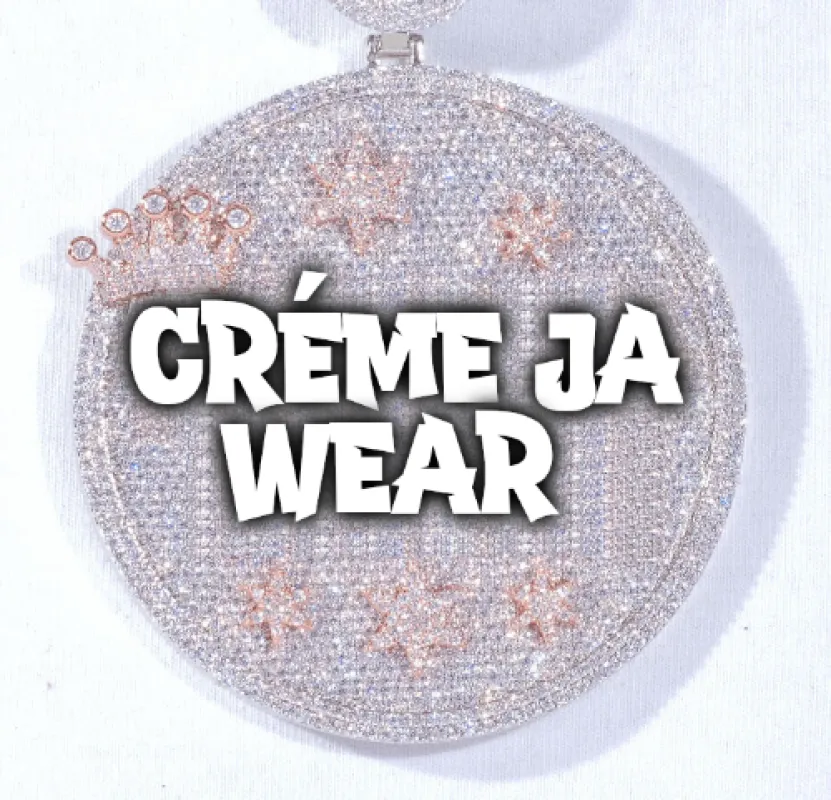 CUSTOM LETTER NECKLACE 3D BIG CROWN DISC made by The GUU Shop