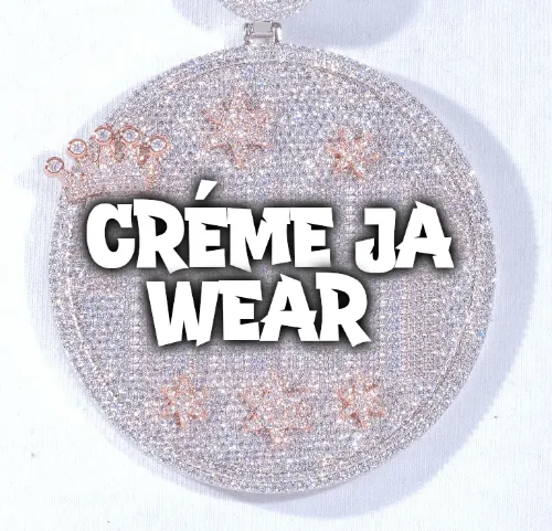 CUSTOM LETTER NECKLACE 3D BIG CROWN DISC sold by The GUU Shop