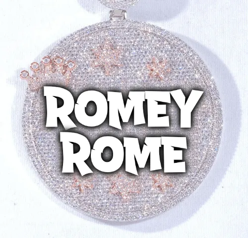 CUSTOM LETTER NECKLACE 3D BIG CROWN DISC sold by The GUU Shop