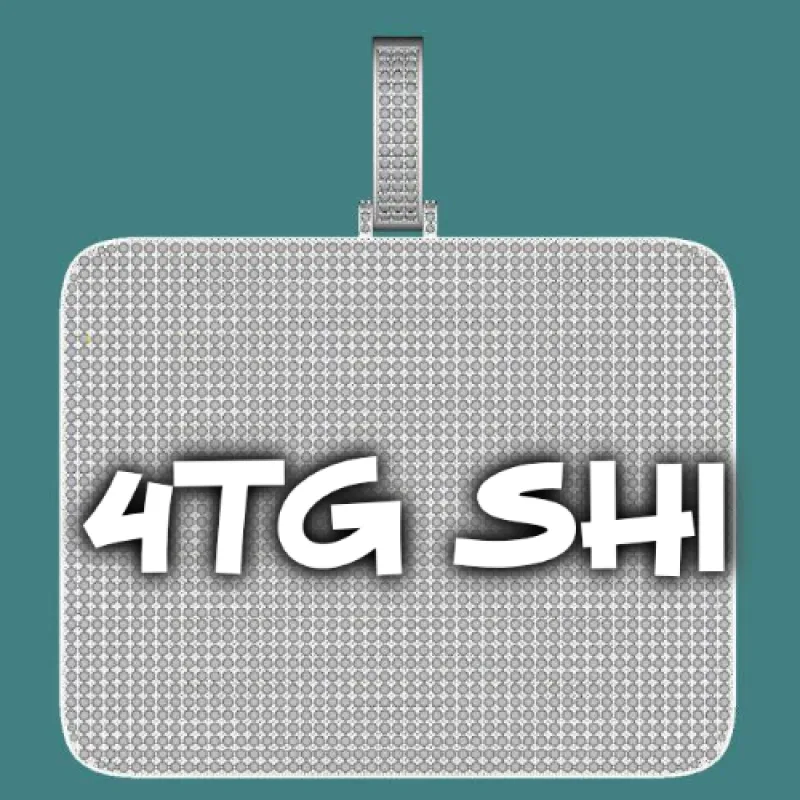 CUSTOM LETTER NECKLACE 3D BIG SQUARE made by The GUU Shop