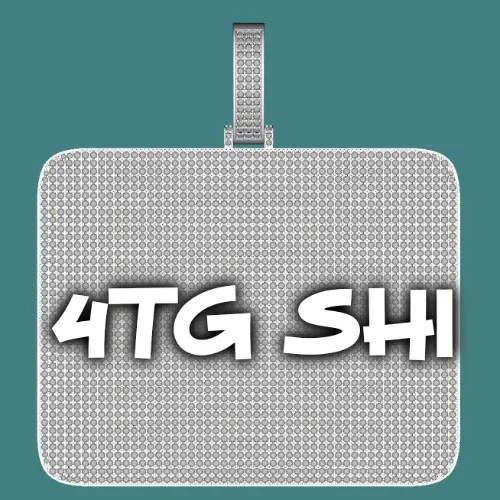 CUSTOM LETTER NECKLACE 3D BIG SQUARE sold by The GUU Shop