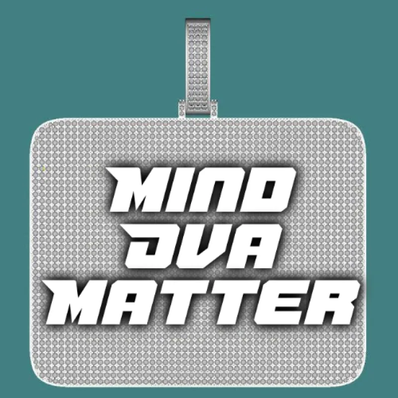 CUSTOM LETTER NECKLACE 3D BIG SQUARE made by The GUU Shop