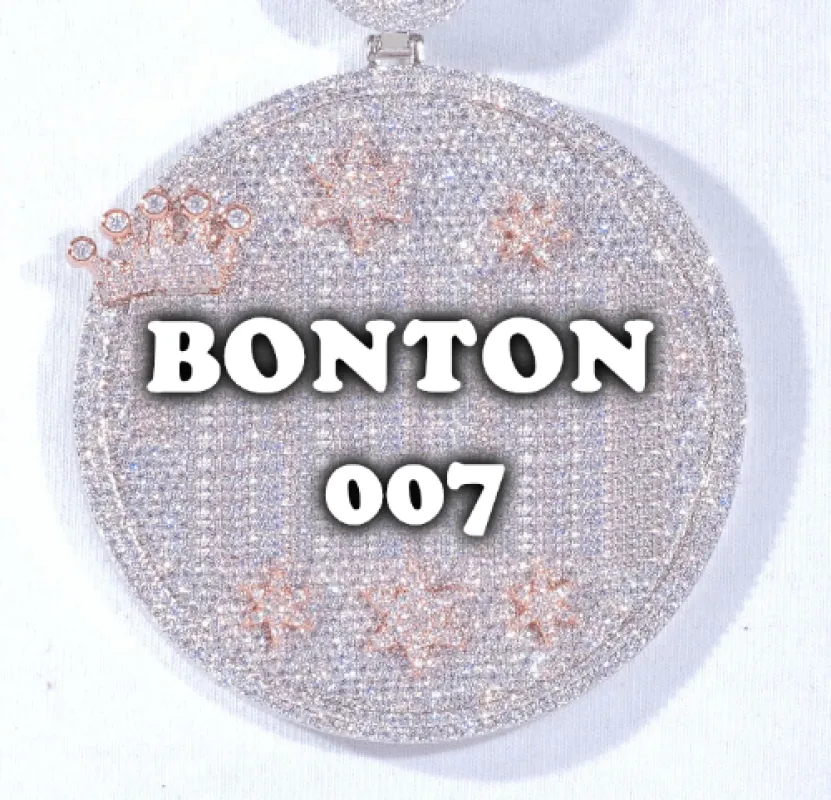 CUSTOM LETTER NECKLACE 3D BIG CROWN DISC made by The GUU Shop