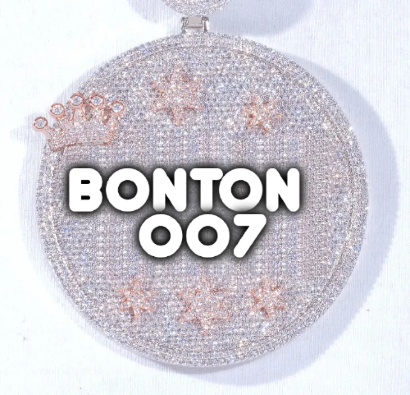 CUSTOM LETTER NECKLACE 3D BIG CROWN DISC made by The GUU Shop