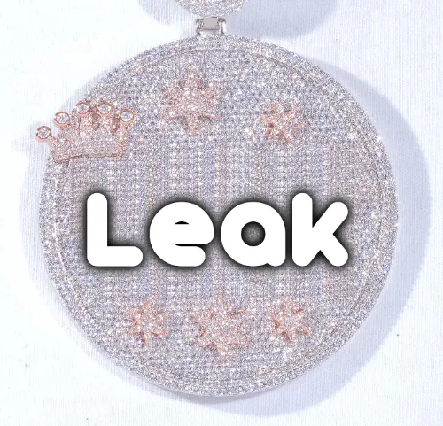 CUSTOM LETTER NECKLACE 3D BIG CROWN DISC sold by The GUU Shop