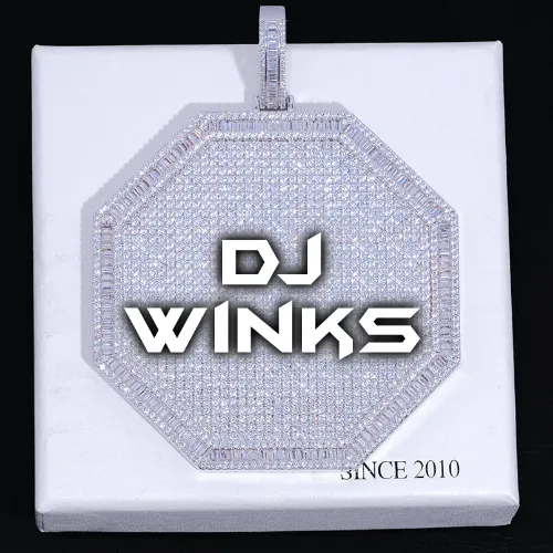 CUSTOM LETTER NECKLACE 3D BIG OCTAGON sold by The GUU Shop