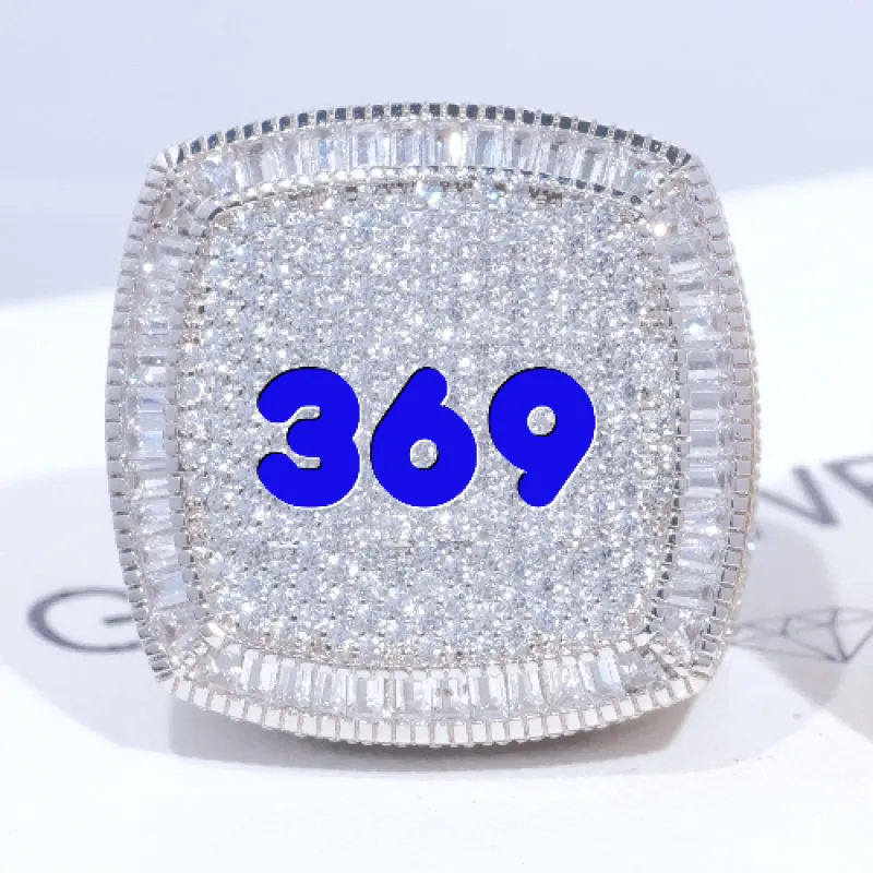 CUSTOM LETTER 3D ICED RING made by The GUU Shop