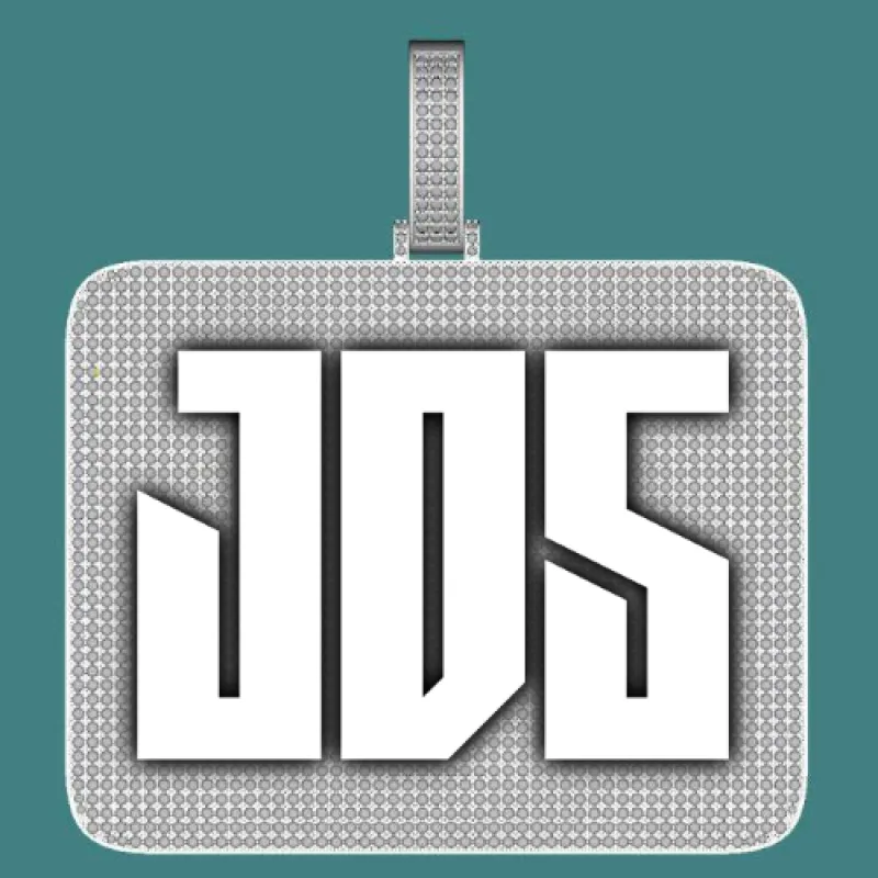 CUSTOM LETTER NECKLACE 3D BIG SQUARE made by The GUU Shop