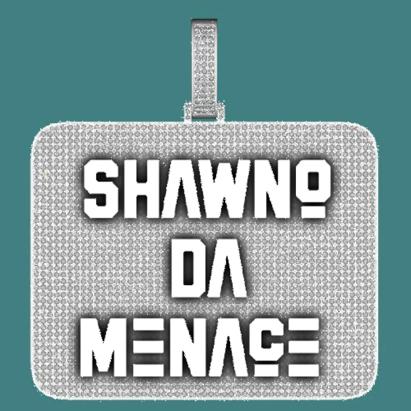 CUSTOM LETTER NECKLACE 3D BIG SQUARE made by The GUU Shop