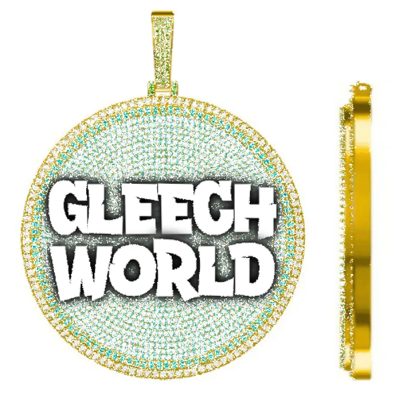 CUSTOM LETTER NECKLACE 3D BIG DISC made by The GUU Shop