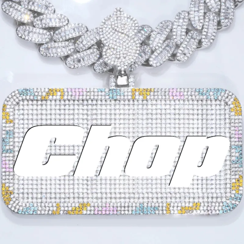 CUSTOM LETTER NECKLACE 3D COLORFUL SQUARE made by The GUU Shop