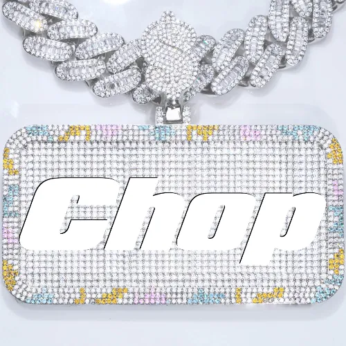 CUSTOM LETTER NECKLACE 3D COLORFUL SQUARE sold by The GUU Shop
