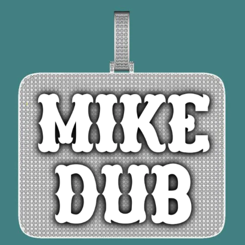 CUSTOM LETTER NECKLACE 3D BIG SQUARE made by The GUU Shop