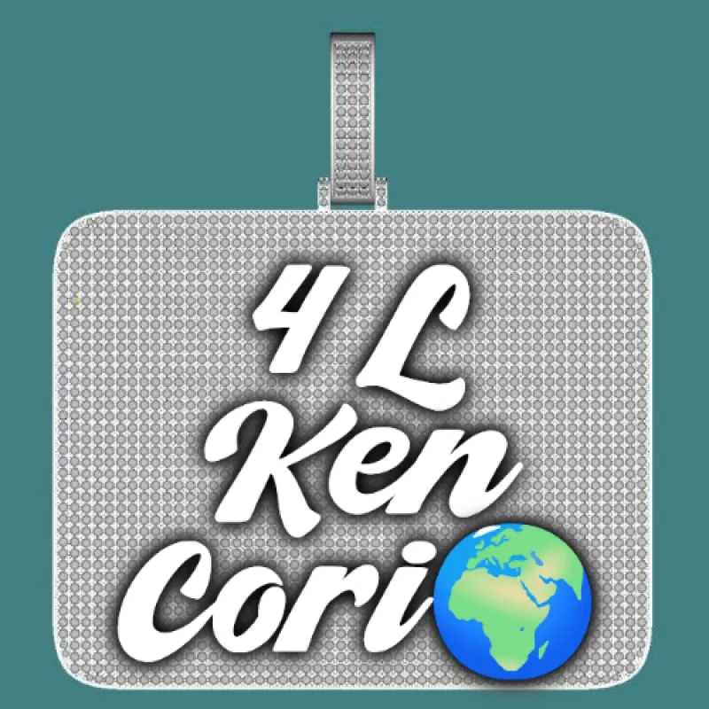 CUSTOM LETTER NECKLACE 3D BIG SQUARE made by The GUU Shop