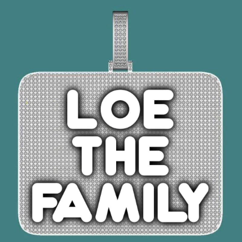 CUSTOM LETTER NECKLACE 3D BIG SQUARE made by The GUU Shop