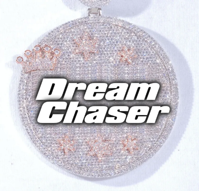 CUSTOM LETTER NECKLACE 3D BIG CROWN DISC made by The GUU Shop