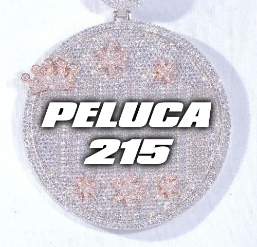 CUSTOM LETTER NECKLACE 3D BIG CROWN DISC sold by The GUU Shop