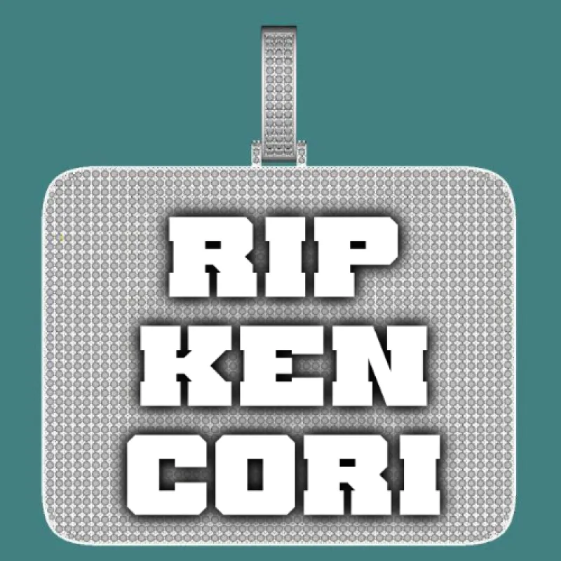 CUSTOM LETTER NECKLACE 3D BIG SQUARE made by The GUU Shop