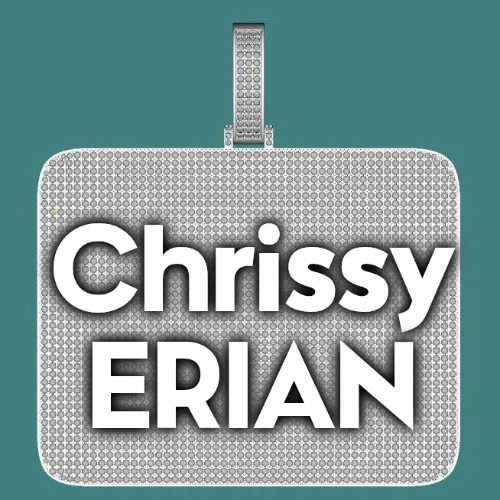 CUSTOM LETTER NECKLACE 3D BIG SQUARE sold by The GUU Shop