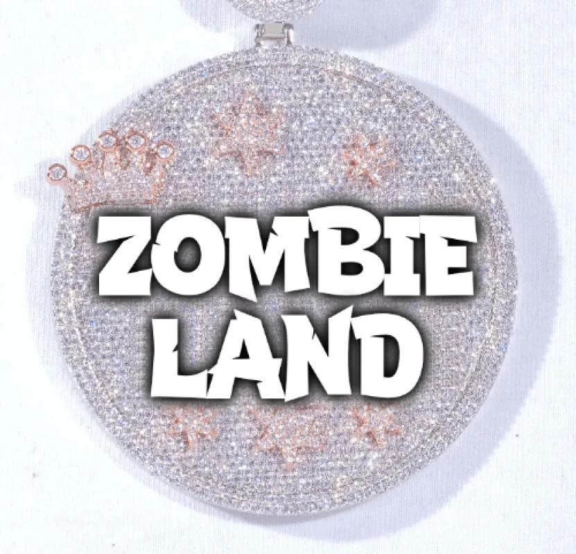 CUSTOM LETTER NECKLACE 3D BIG CROWN DISC made by The GUU Shop