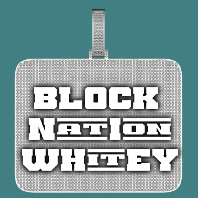 CUSTOM LETTER NECKLACE 3D BIG SQUARE made by The GUU Shop