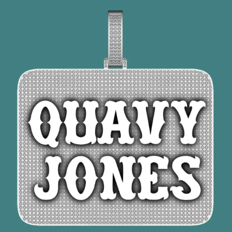 CUSTOM LETTER NECKLACE 3D BIG SQUARE made by The GUU Shop