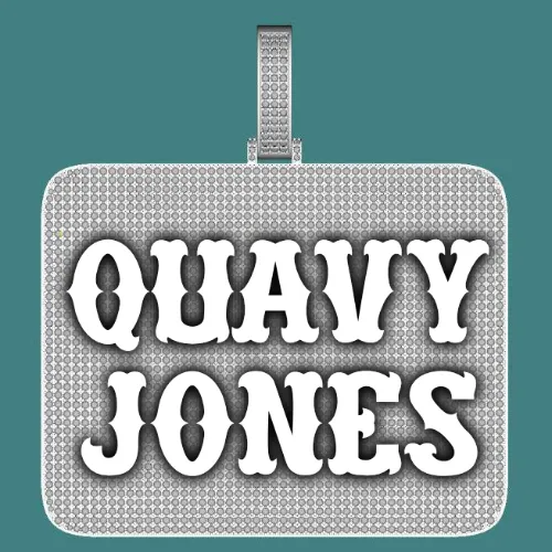 CUSTOM LETTER NECKLACE 3D BIG SQUARE sold by The GUU Shop