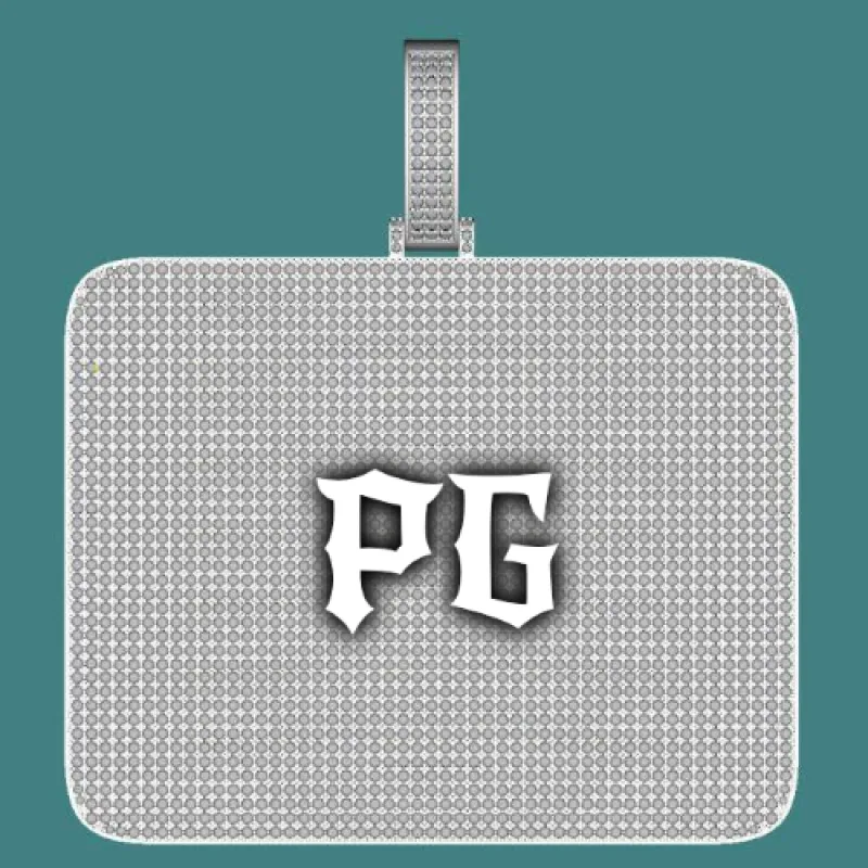 CUSTOM LETTER NECKLACE 3D BIG SQUARE made by The GUU Shop