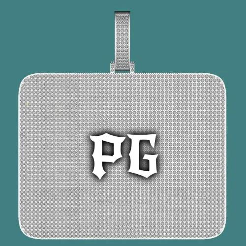 CUSTOM LETTER NECKLACE 3D BIG SQUARE sold by The GUU Shop