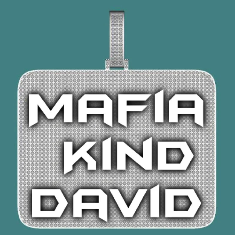 CUSTOM LETTER NECKLACE 3D BIG SQUARE made by The GUU Shop