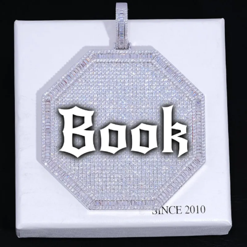 CUSTOM LETTER NECKLACE 3D BIG OCTAGON made by The GUU Shop