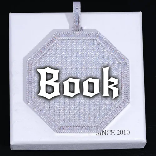 CUSTOM LETTER NECKLACE 3D BIG OCTAGON sold by The GUU Shop