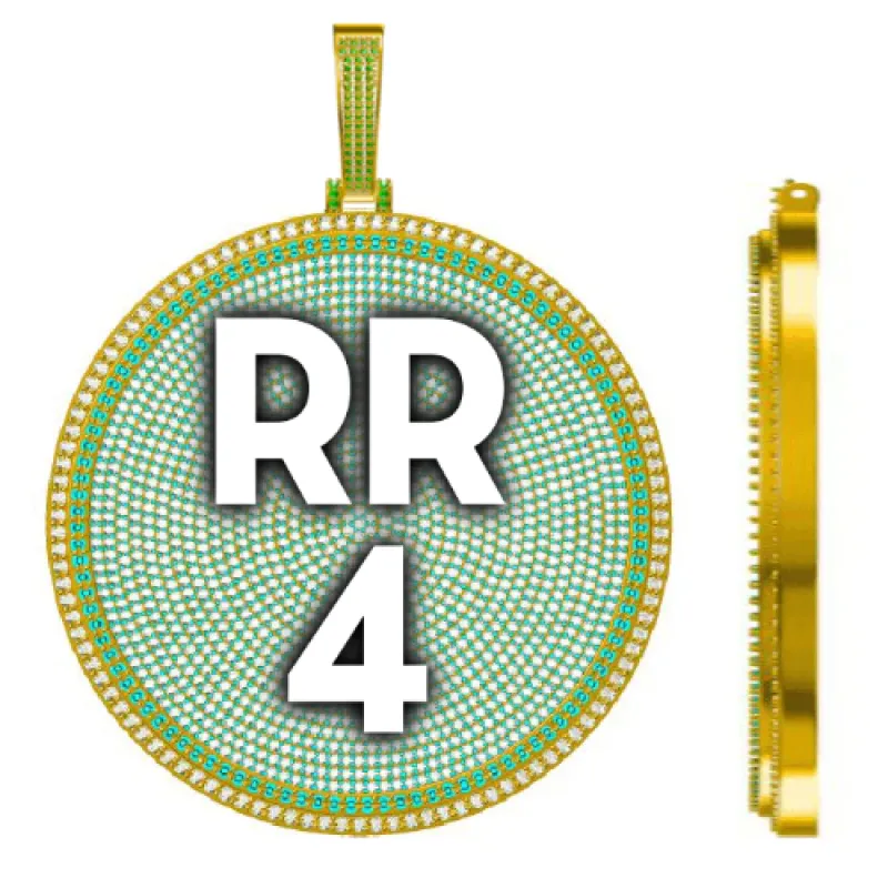 CUSTOM LETTER NECKLACE 3D BIG DISC made by The GUU Shop