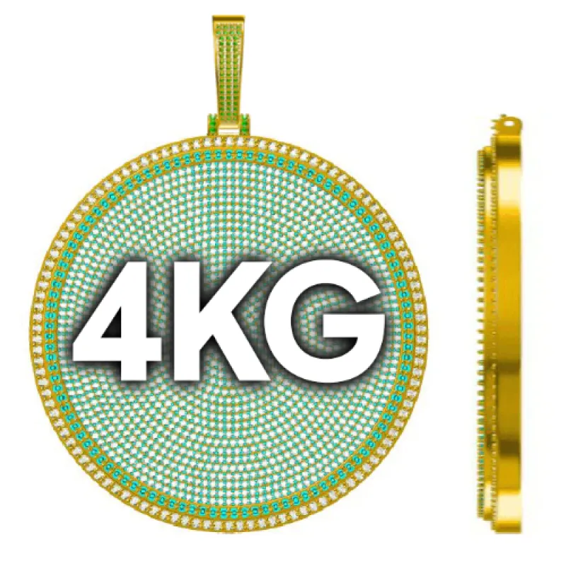 CUSTOM LETTER NECKLACE 3D BIG DISC made by The GUU Shop