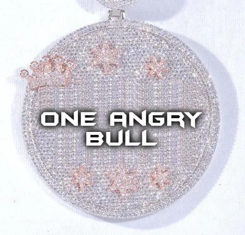 CUSTOM LETTER NECKLACE 3D BIG CROWN DISC sold by The GUU Shop