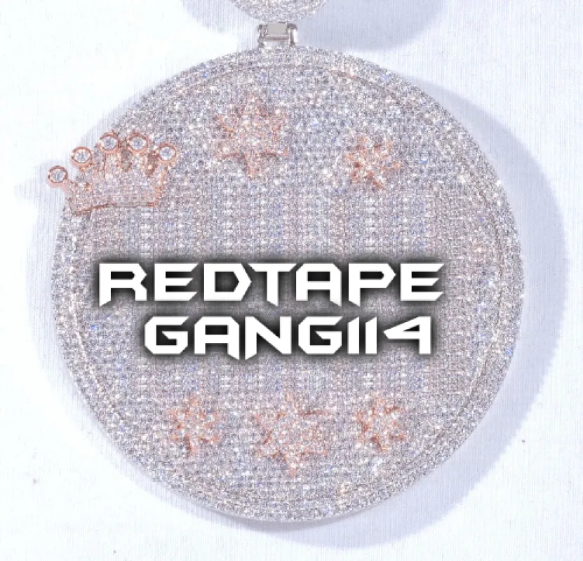 CUSTOM LETTER NECKLACE 3D BIG CROWN DISC made by The GUU Shop