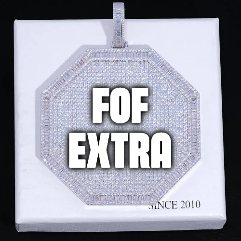 CUSTOM LETTER NECKLACE 3D BIG OCTAGON made by The GUU Shop