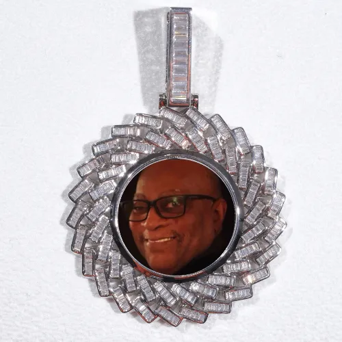 Large 3D Baguette Custom Picture Pendant sold by The GUU Shop