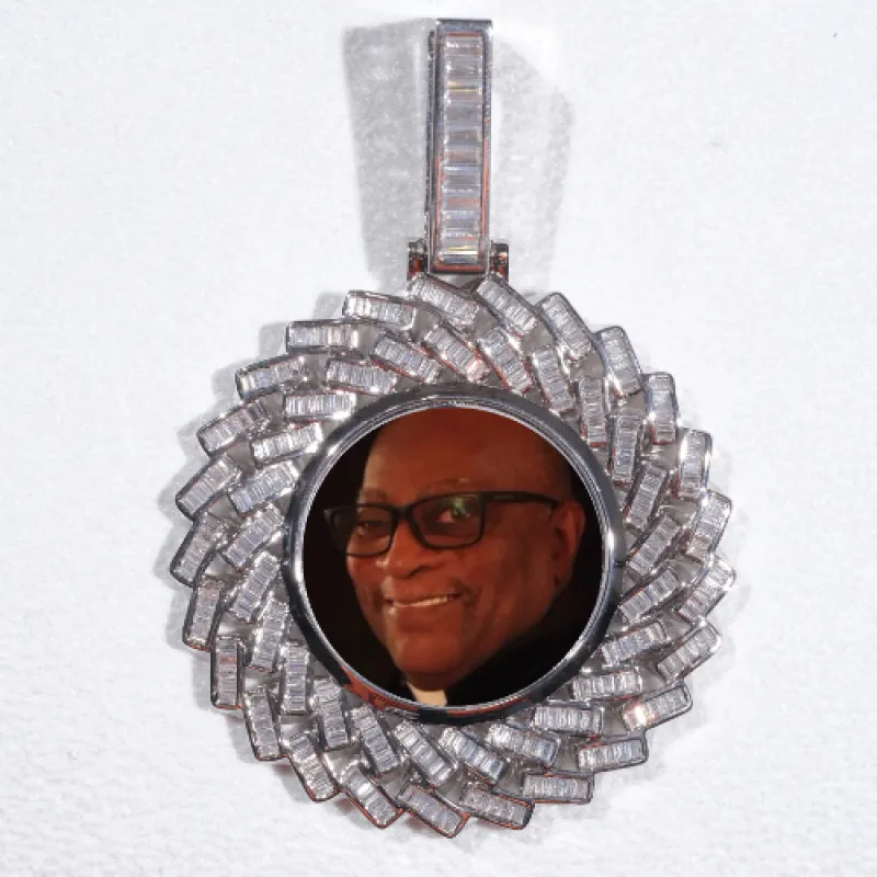 Large 3D Baguette Custom Picture Pendant made by The GUU Shop