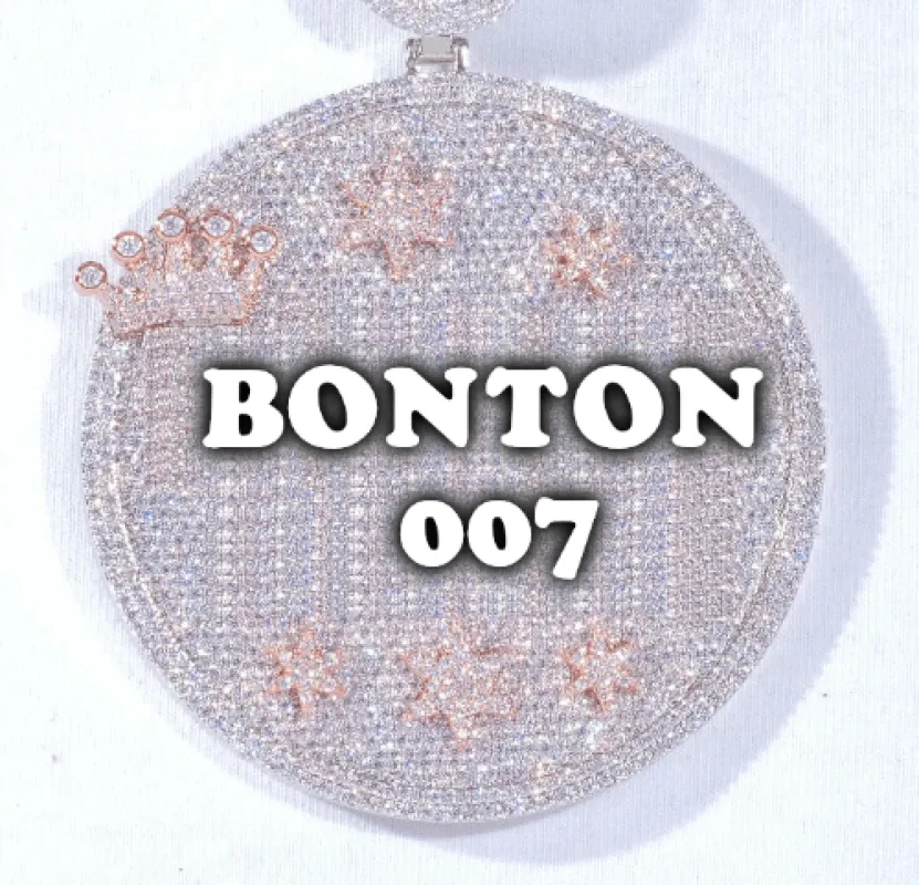 CUSTOM LETTER NECKLACE 3D BIG CROWN DISC made by The GUU Shop