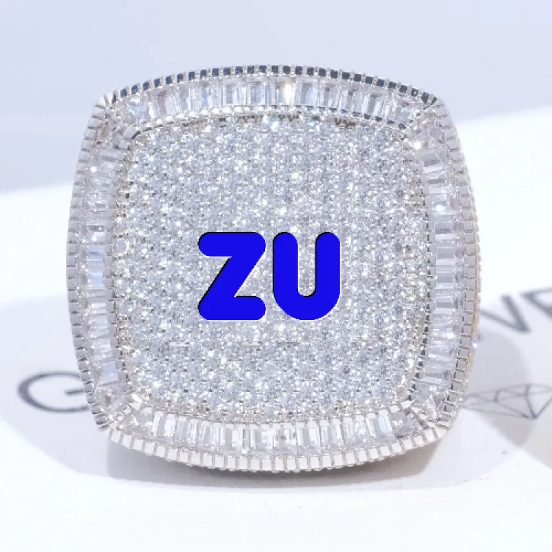CUSTOM LETTER 3D ICED RING made by The GUU Shop